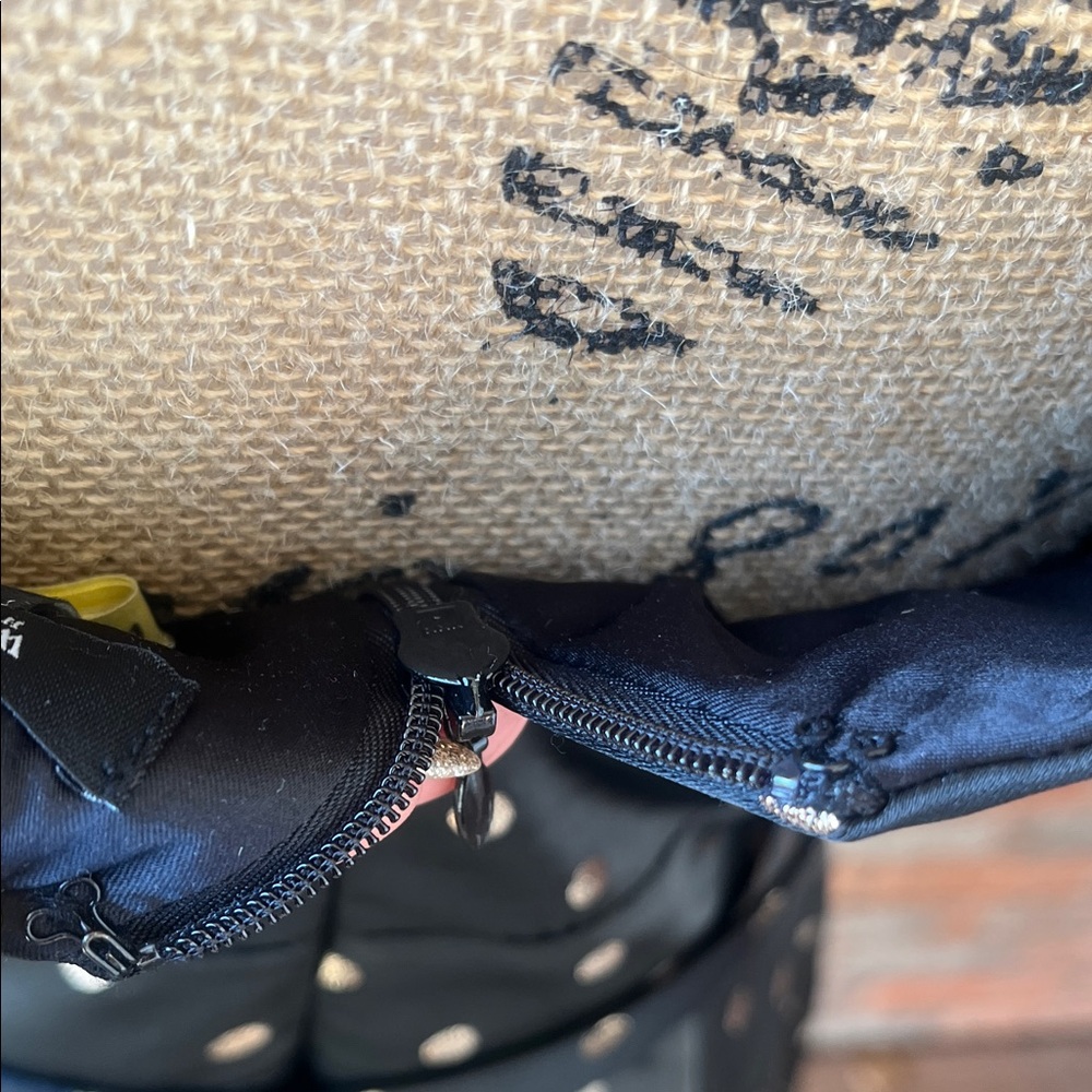 EUC White House Black Market Black Dress with Gold Dots, Pockets and Belt (8) - Picture 5 of 15